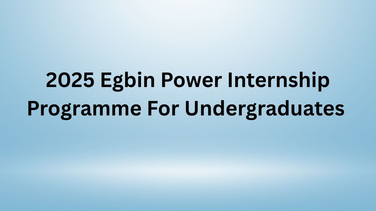 Egbin Power Internship Programme